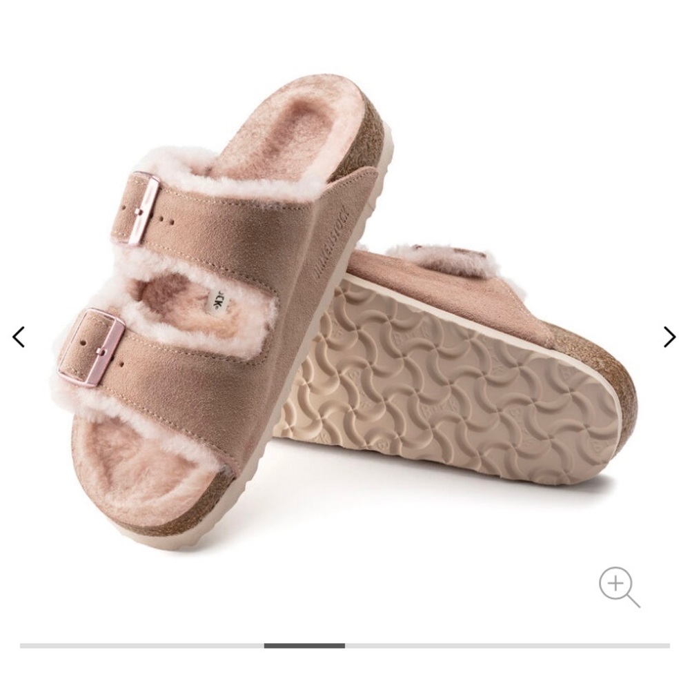 Arizona Shearling Birkenstocks- New